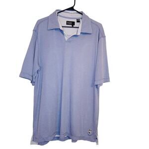 Nat Nast mens blue modal short sleeved golf polo shirt size Large